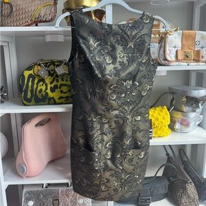 Pierre Balmain Black and Gold Mini Dress